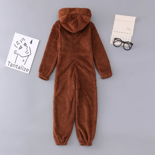 Pijama Enterizo Familiar de Lana Gruesa con Capucha - Image 19