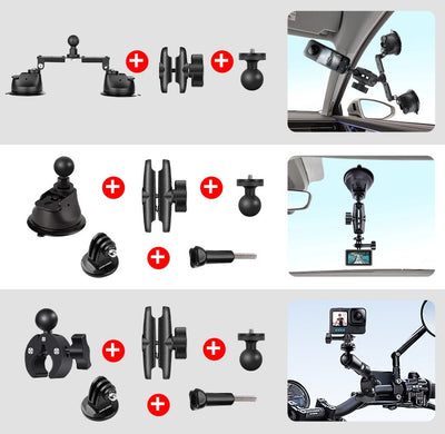 Soporte Panorámico con Ventosa para Cámara y Raqueta en Techo de Auto - Image 15