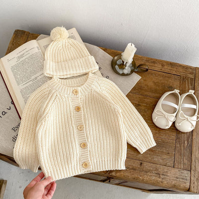 Cardigan Tejido Crema de Manga Larga - Suéter Abrigo Elegante - Image 9