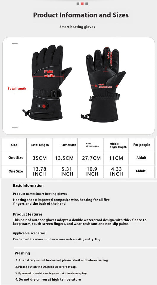Guantes Térmicos Impermeables con Calefacción Eléctrica para Motos y Deportes Extremos - Image 8