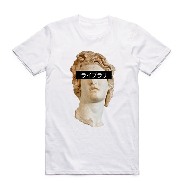 Playera David estampado divertido talla grande cuello redondo manga corta