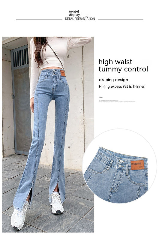 Jeans Skinny Cintura Alta Elásticos con Abertura Lateral - Image 21