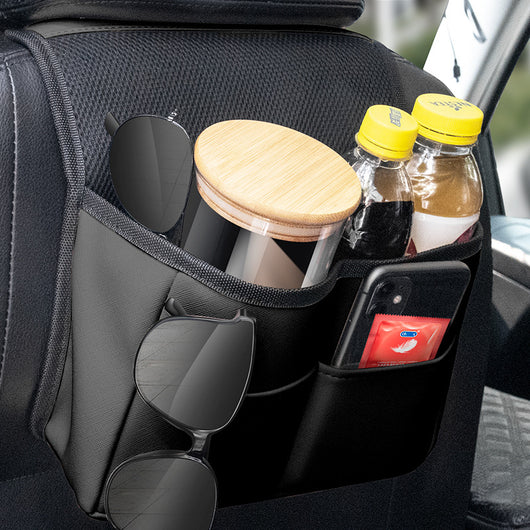 Organizador de Cuero para Asiento Trasero del Auto - Almacenamiento Multifuncional - Image 11