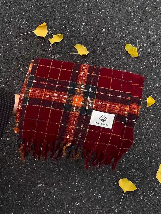 Bufanda de Imitación Cashmira para Mujer con Flecos - Versátil y Elegante - Image 10