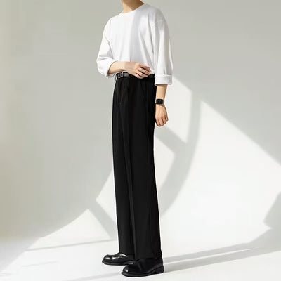 Pantalones de Corte Recto Sin Planchado con Caída Elegante - Image 5