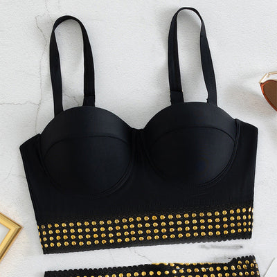 Bikini Realce con Aro Negro de Cintura Alta - Image 3