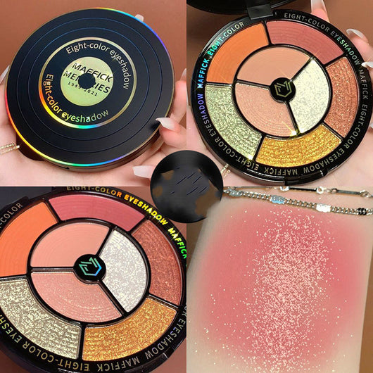 Paleta de Sombras de 8 Colores Tonos Tierra, Naranja y Neón Vibrante - Image 2