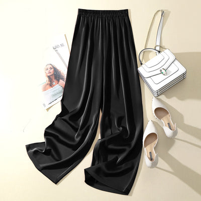 Pantalones Rectos de Acetato y Seda Satinada en Colores Lisos - Image 16