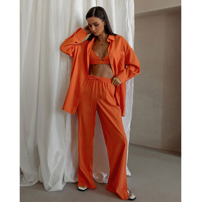 Conjunto de Dos Piezas: Blusa Suelta y Pantalón Cintura Alta - Image 9