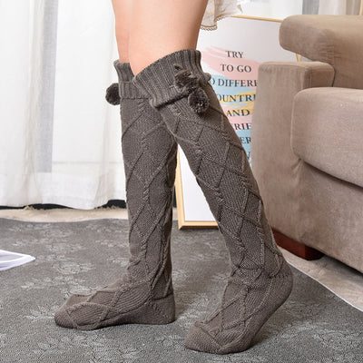 Medias Largas de Algodón Trenzado para Botas Mujer - Image 11