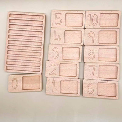 Tablero de Conteo Montessori con Marco de Nogal y Bandeja Pirámide - Image 14