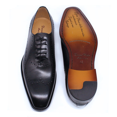Zapatos Oxford de Cuero Grabados para Hombre - Estilo Brogue Británico - Image 6