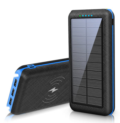 Cargador Solar Inalámbrico Qi Portátil con 3 Puertos USB - Compatible con iPhone, Samsung y Xiaomi - Image 13