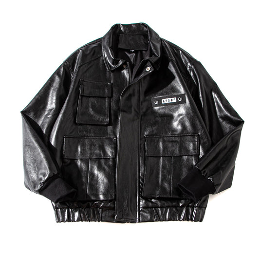 Chaqueta de Cuero para Motociclista Hombre - Diseño Moderno y Holgado