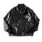 Chaqueta de Cuero para Motociclista Hombre - Diseño Moderno y Holgado