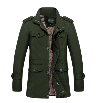 Chaqueta Casual de Algodón Lavado para Hombre - Abrigo Ejecutivo Otoño Talla Grande - Image 5