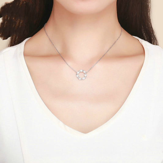 Collar de Plata Esterlina Evelyn Estrellas Brillantes S925 - Image 2