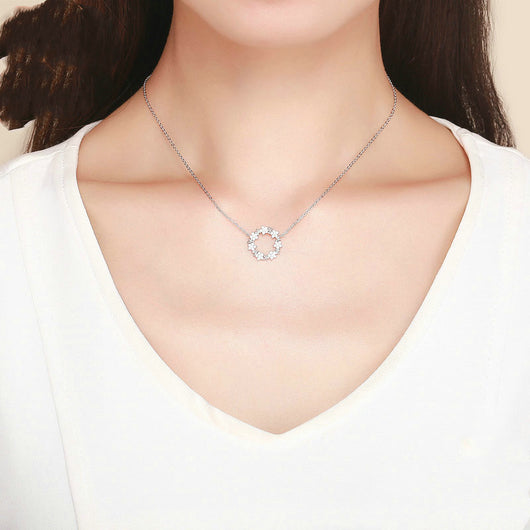 Collar de Plata Esterlina Evelyn Estrellas Brillantes S925 - Image 2