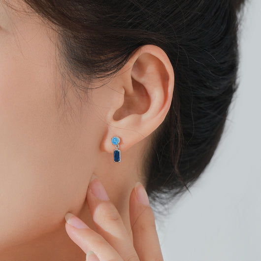 Conjunto de Joyas en Plata 925: Anillo, Collar y Aretes con Zafiro - Image 3