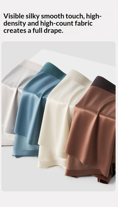 Calzoncillos Boxer Briefs de Seda de Hielo Satinada Antibacteriana para Hombre - Image 19