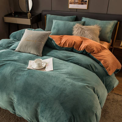 Juego de Cama Matrimonial Premium Franela Gruesa con Volante - Image 2