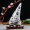 12-Hole Professional Alto F Ocarina - Blue and White Porcelain