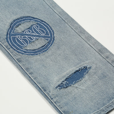 Jeans Hombre Rotos Deslavados con Bordado Artesanal - Image 4