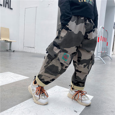 Pantalones de camuflaje otoñal para niños