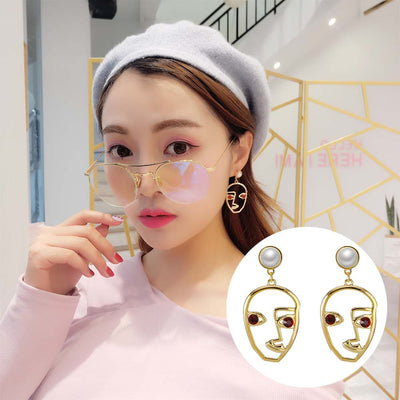 Aretes de Perla con Diseño de Personalidad Coreana - Image 4