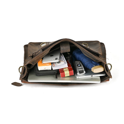 Bolso Crossbody para Laptop de Cuero Premium con Asa Simple - Image 13