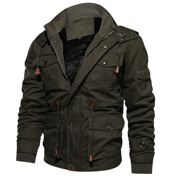 Chaqueta Térmica Militar para Hombre con Capucha - Abrigo de Invierno Grueso Mountainskin - Image 11