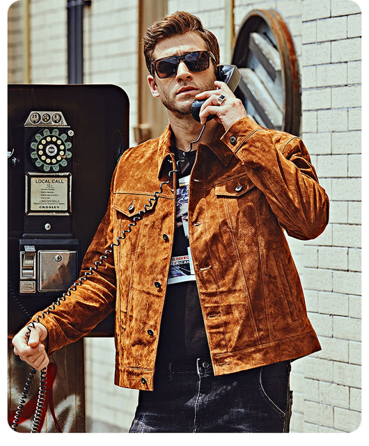 Chaqueta de Cuero para Motociclista Estilo Americano - Image 9