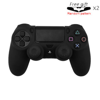 Bright yellow silicone protective cover for a PS4 controller, featuring black buttons and colored action symbols. - Image 35