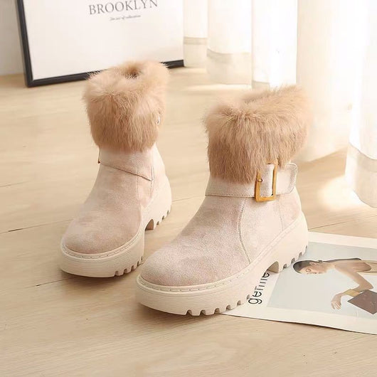 Botas de Nieve Plataforma Velvet con Pelaje de Conejo - Image 7