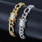 Pulsera Hip-Hop Candado Dorado con Baño de Oro