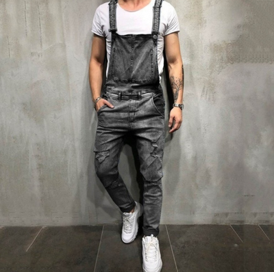 Enterizo Denim Sling con Rotos Desgarrados - Image 4