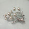 Fawn coral tree leaf pearl breast Plateado