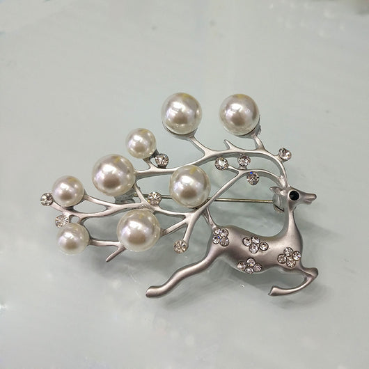 Broche de Pecho Hoja de Árbol Coral Perlado - Image 11