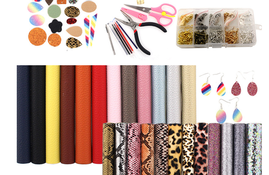 Set para Hacer Aretes DIY de Piel Sintética Doble Cara - Image 8