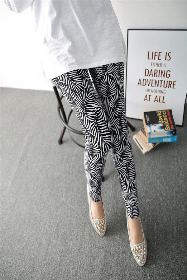 Leggings Elásticos Milk Silk con Diseño Graffiti y Pintura de Tinta Primavera