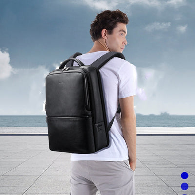 Mochila de Cuero para Hombre Gran Capacidad