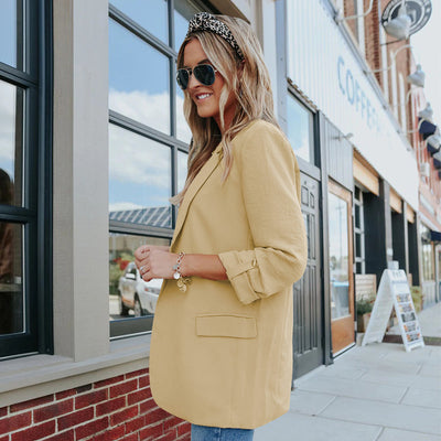 Saco Casual de Solapa Liso - Diseño Minimalista y Versátil - Image 11