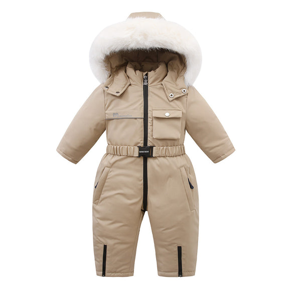 Traje de Esquí Infantil con Forro Polar para Otoño e Invierno