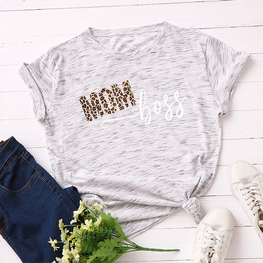 Playera Suelta Estampada de Manga Corta para Mujer - Image 30