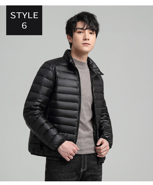 Abrigo de Algodón Slim Fit Talla Grande con Cuello Alto - Cálido y Elegante - Image 7
