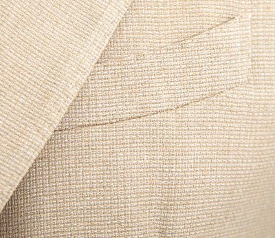 Traje Ejecutivo de Algodón y Lino Texturizado Cruzado Británico Transpirable - Image 6