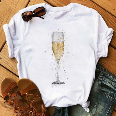 Playera Kawaii Copa de Vino Rose Gold - Image 8