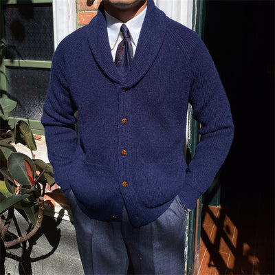 Cardigan Tejido Grueso Vintage para Hombre Estilo Retro - Image 19