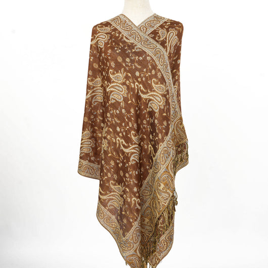 Bufanda Jacquard de Cachemira Suave con Borlas de Cashew - Image 27