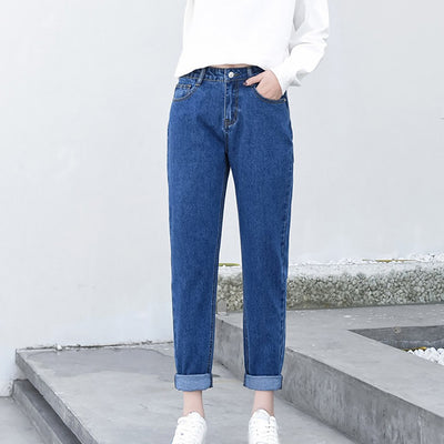 Pantalón Denim Recto Oversize Versátil Estilo Coreano - Image 11